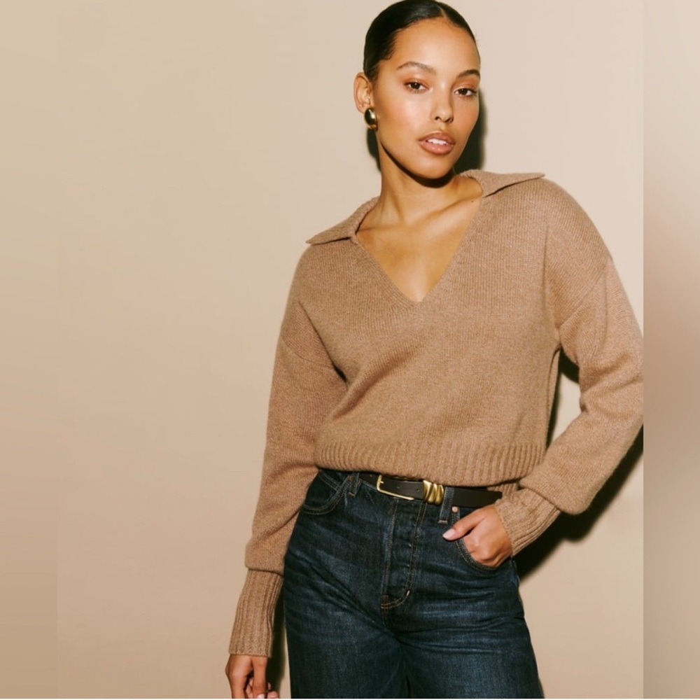 Beckie Cashmere Collared Sweater